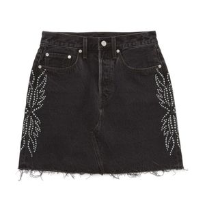 Levi's Decon Studded Black Denim Jean Skirt